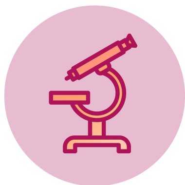 mikroskop basit simgesi, vektör çizim