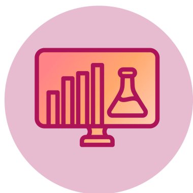 Kimyasal Rapor basit simge, vektör illüstrasyonu