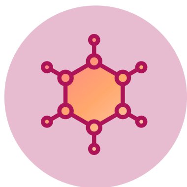 Polimer basit simge, vektör illüstrasyonu