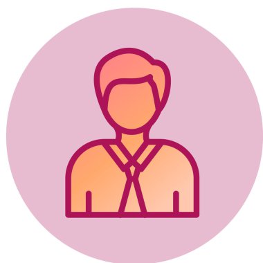 Profesör basit simge, vektör illüstrasyonu