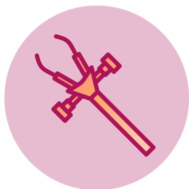 Lab Clamp basit simgesi, vektör illüstrasyonu