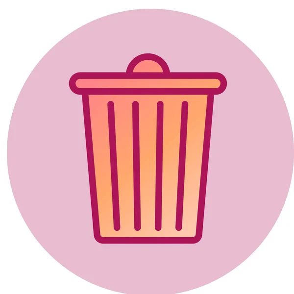 Trash Can Icon Trendy Style Isolated Background — Stock Vector