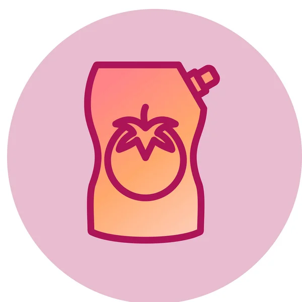 Ketchup Icon Vector Illustration — Stock Vector