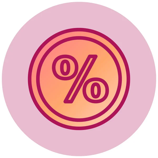 Percentage Simple Icon Vector Illustration — Vector de stock