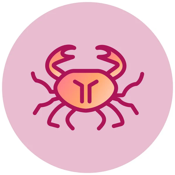 Crab Simple Icon Vector Illustration — Stock Vector