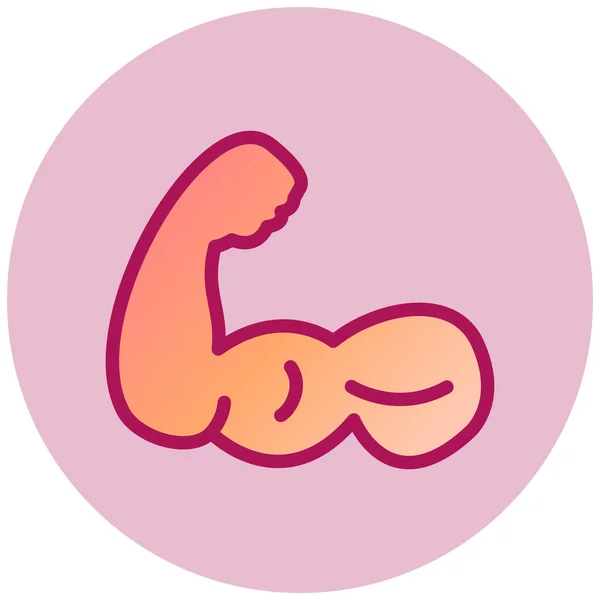 Muscle Icône Web Illustration Simple — Image vectorielle