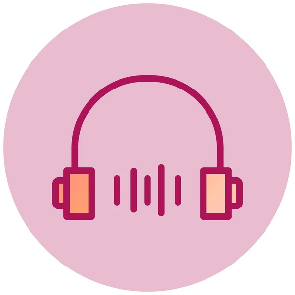 Auriculares Icono Simple Ilustración Vectorial — Vector de stock