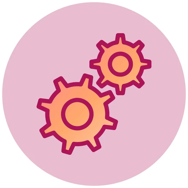 Cogwheel Simple Icon Vector Illustration — Stock Vector