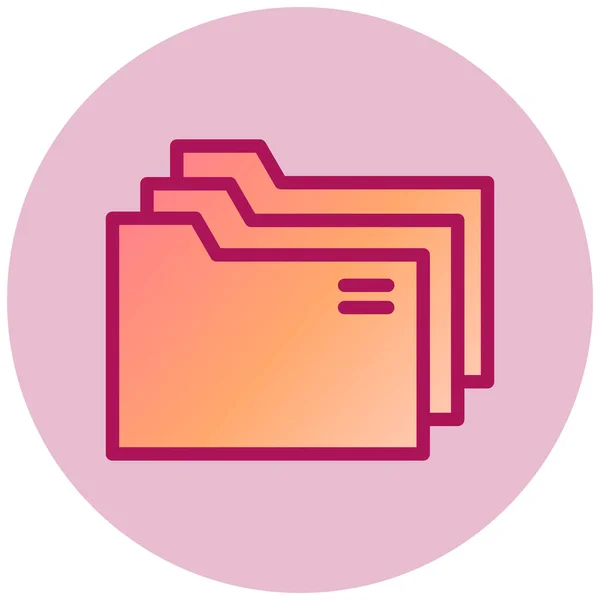 Folders Simple Icon Vector Illustration —  Vetores de Stock