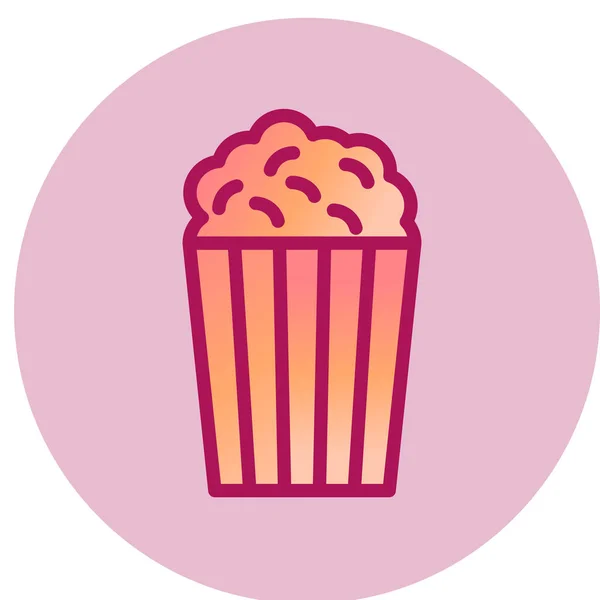 Popcorn Eenvoudige Pictogram Vectorillustratie — Stockvector