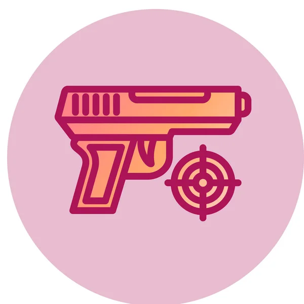 Shooting Game Simple Icon Vector Illustration — Wektor stockowy