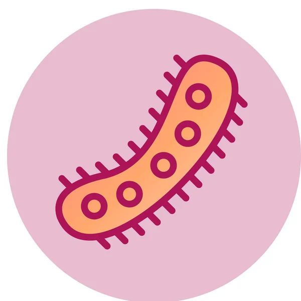 Bacteria Simple Icon Vector Illustration - Stok Vektor