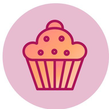 Kek basit simgesi, vektör illüstrasyonu