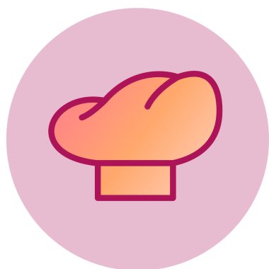 Chef şapka basit kutsal kişilerin resmi, vektör çizim