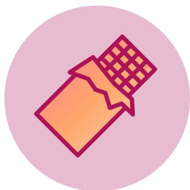 Choclate Çubuğu basit simgesi, vektör illüstrasyonu