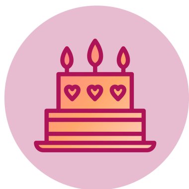 Kek basit simgesi, vektör illüstrasyonu