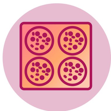 Kurabiye pişirme basit simgesi, vektör illüstrasyonu