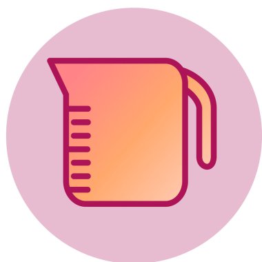 Ölçüm Kupası basit simgesi, illüstrasyon vektör