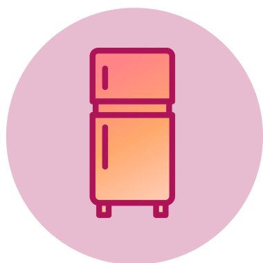 buzdolabı basit simgesi, vektör çizim