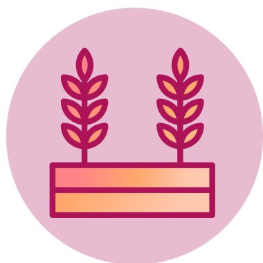 buğday basit simgesi, vektör çizim