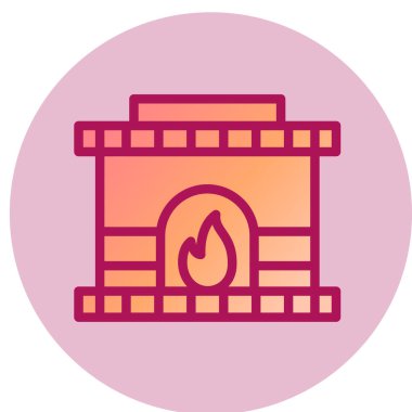 Taş Fırını basit simgesi, vektör illüstrasyonu