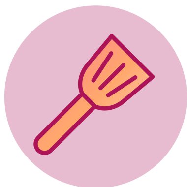 Spatula basit simgesi, vektör illüstrasyonu