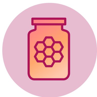 Bal basit simgesi, vektör illüstrasyonu