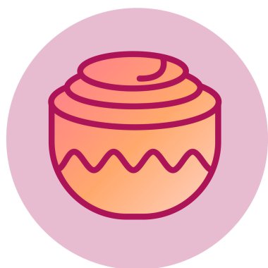 Tarçın basit simgesi, vektör illüstrasyonu