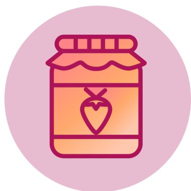 Basit reçel simgesi, vektör illüstrasyonu