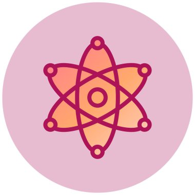 Atom basit simgesi, vektör çizim