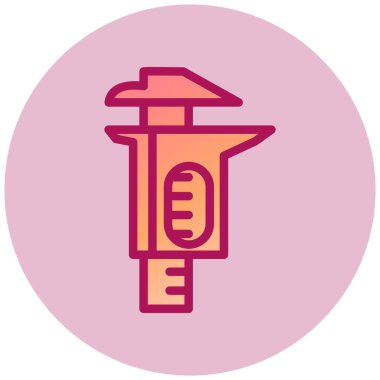 Kaliper basit simgesi, vektör çizim