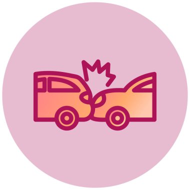 Collision simple icon, vector illustration