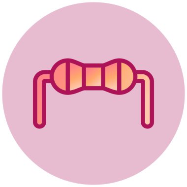 Direnç basit simgesi, vektör illüstrasyonu