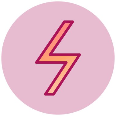 Enerji basit simgesi, vektör illüstrasyonu