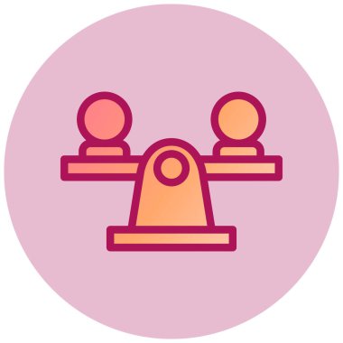 Denge Salla Basit simge, vektör illüstrasyonu