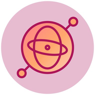 Jimroskop basit simge, vektör illüstrasyonu