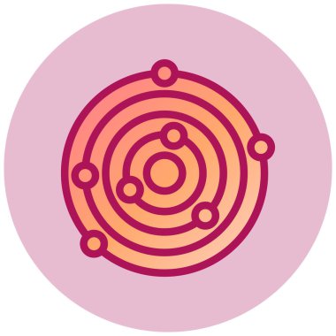 Yörüngeler basit simge, vektör illüstrasyonu