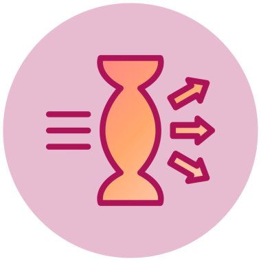 Dağılım basit simgesi, vektör illüstrasyonu