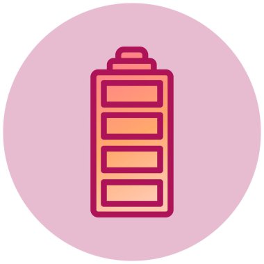 Pil basit simgesi, vektör çizim