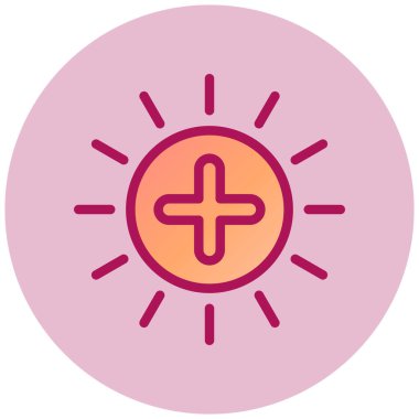 Pozitif İyon basit simgesi, vektör illüstrasyonu