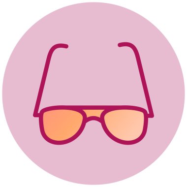 Optik basit simge, vektör illüstrasyonu