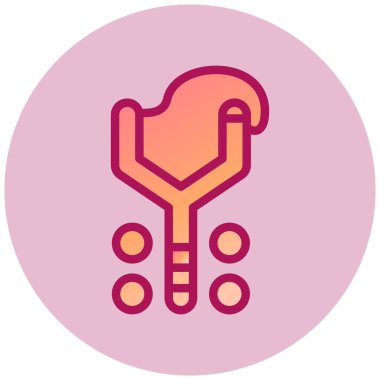 Sapan basit simgesi, vektör illüstrasyonu