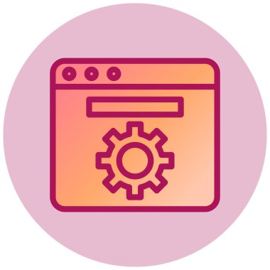 Website Settings simple icon, vector illustration
