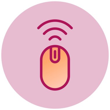 Kablosuz Fare basit simgesi, vektör illüstrasyonu