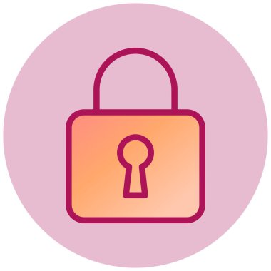 basit asma kilit simgesi, vektör çizim