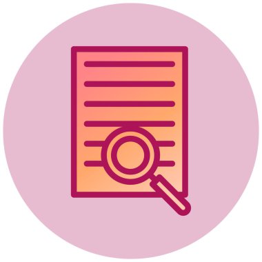 Dosya Araması basit simge, vektör illüstrasyonu