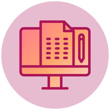 Günlük simgesi, vektör illüstrasyonu