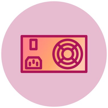 Güç Arzı basit simgesi, vektör illüstrasyonu