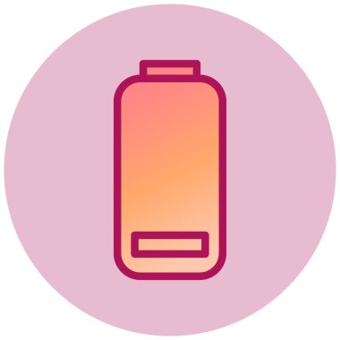 Pil Düşük basit simge, vektör illüstrasyonu