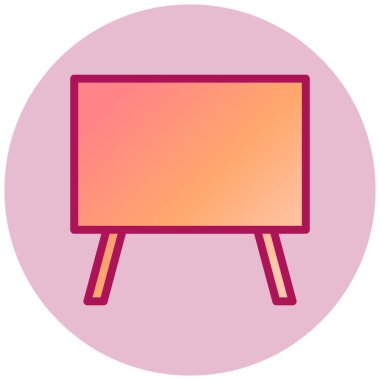 Canvas basit simgesi, vektör illüstrasyonu